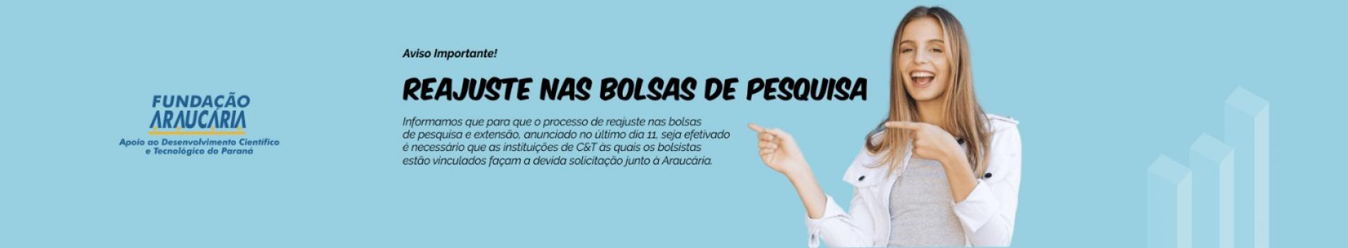 Aviso - Processo reajuste bolsas