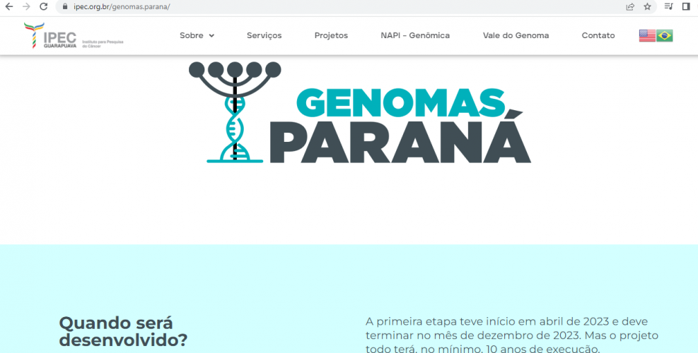 Site Genomas Paraná