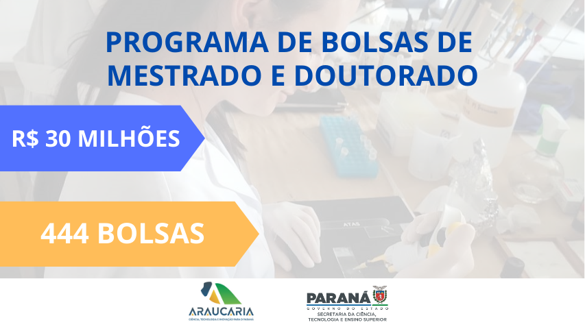 bolsas de mestrado e doutorado